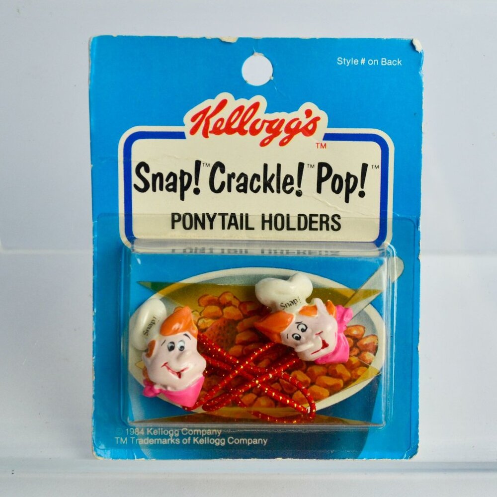 Kellogg's Vintage Snap Crackle Pop Ponytail Holders NOS New